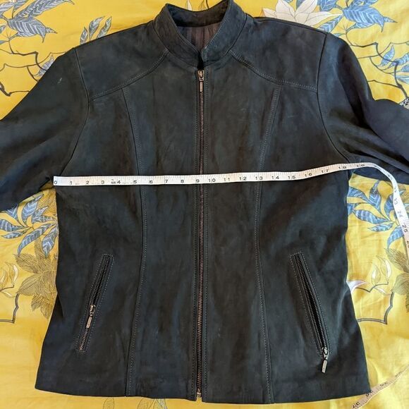 mundi cuero Ecuadorian grey suede short jacket nwot sz m - Picture 5 of 7